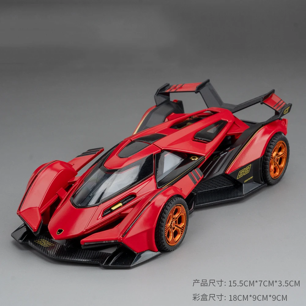 1:32 Simulation LAMBO V12 GT Alloy Sport Cars Toy Diecasts Vehicles Metal Model Car Decoration For Man And Kids Gift Boy Toy