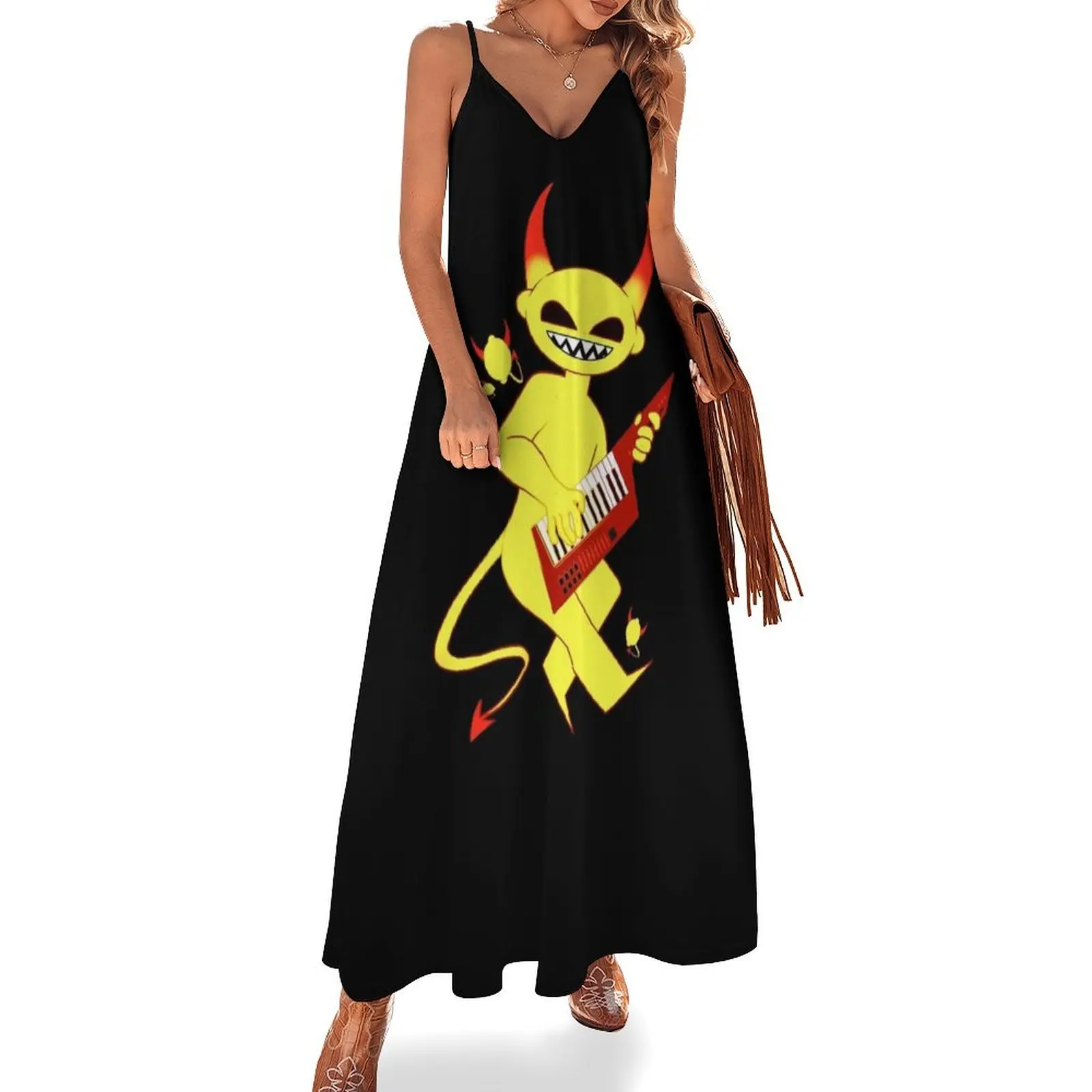 

Lemon Demon Sleeveless Dress women dress Dresses for wedding party Dress