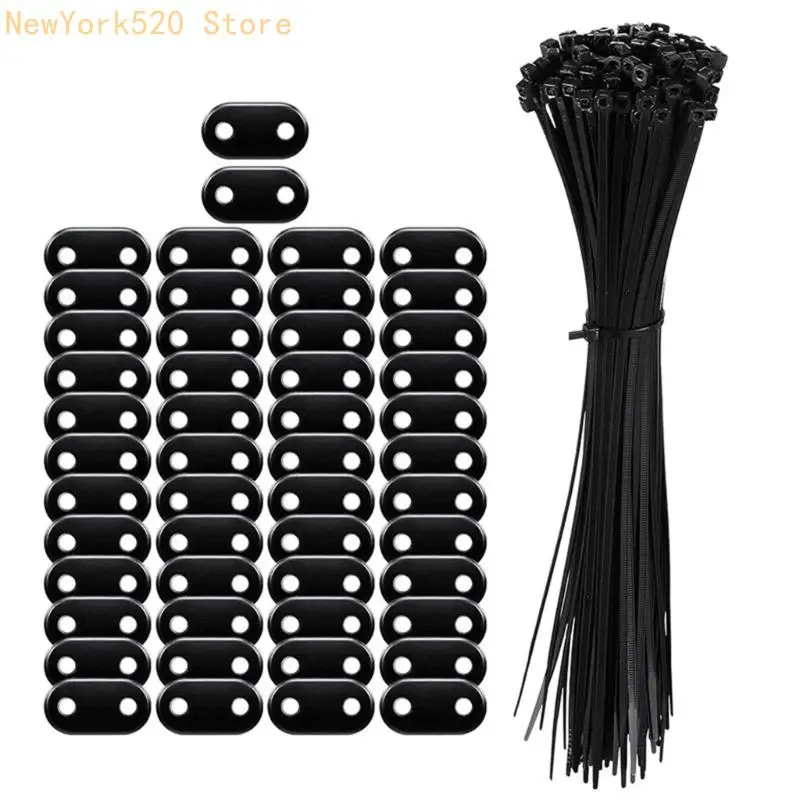 

N84C Balcony Privacy Screen Attachment Mounting Set Weatherproof Clips with Cable Ties Suitable for Garden Fence Installation