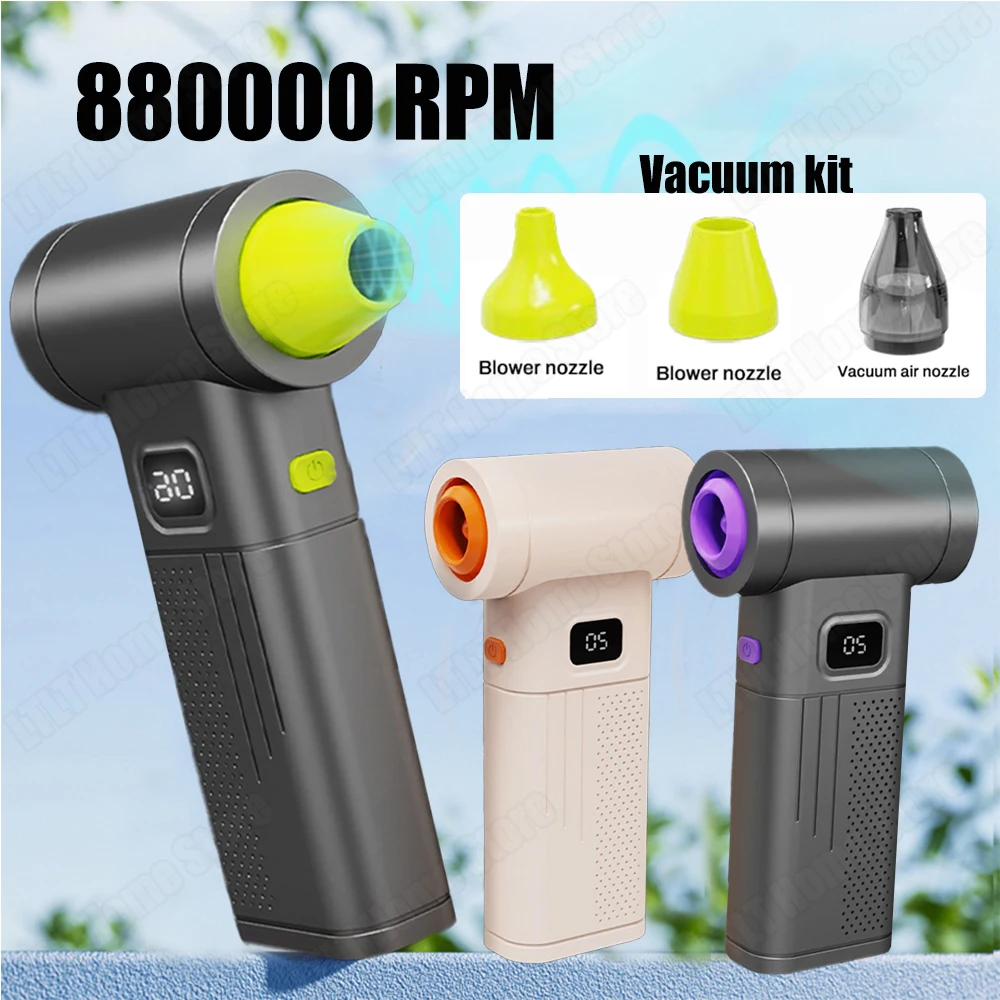 

Ручной мини-турбореактивный вентилятор 880000 об/мин, электрический воздуходувка, мощный большой ветровой фен, высокоскоростной турбоперезаряжаемый вентилятор