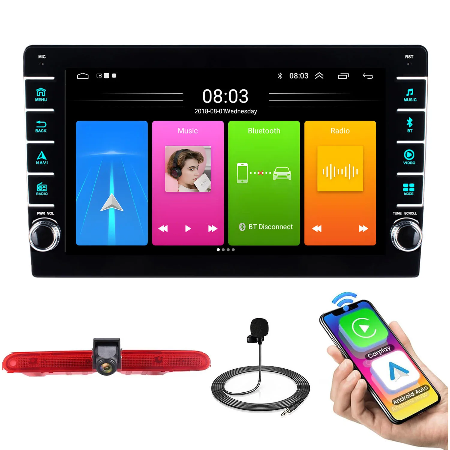 Android car radio Carpaly Navigation+reverse camera For Toyota Proace City/Citroen Berlingo/Peugeot Partner Rifter/Opel Combo