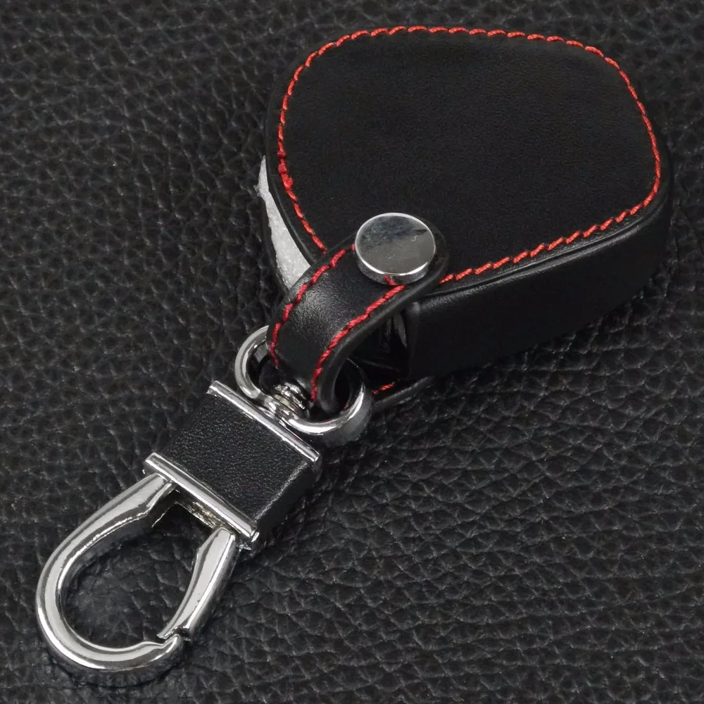 jingyuqin Remote 3 Buttons Leather Car Key Bag Case Cover For Lada Priora Sedan Sport Kalina Granta Vesta X-Ray XRay