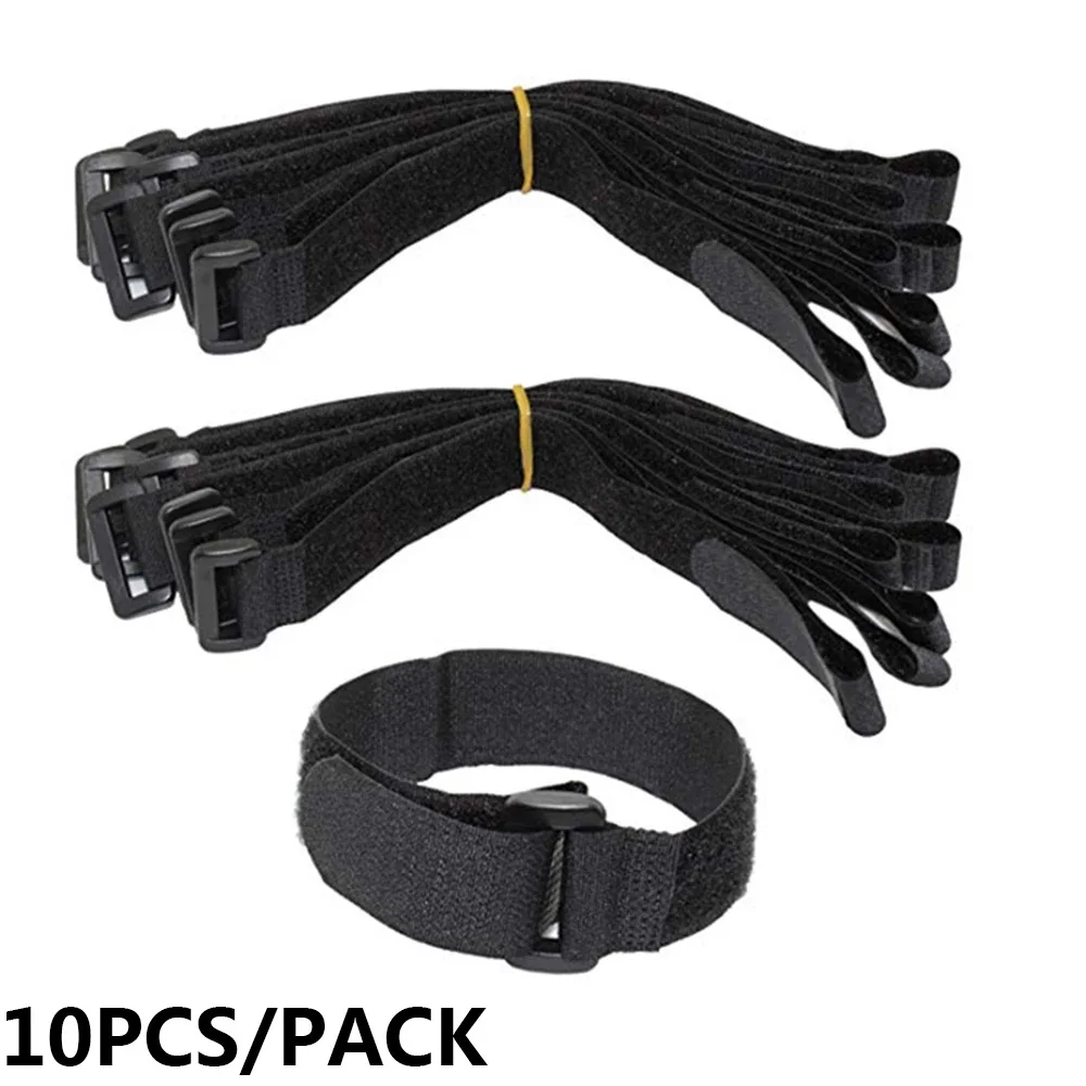 10PCS 2.5*30cm Reusable Fastening Bike Tie Nylon Hook & Loop Durable Multil Purpose Self-adhesive High Quality Strap Cable Ties