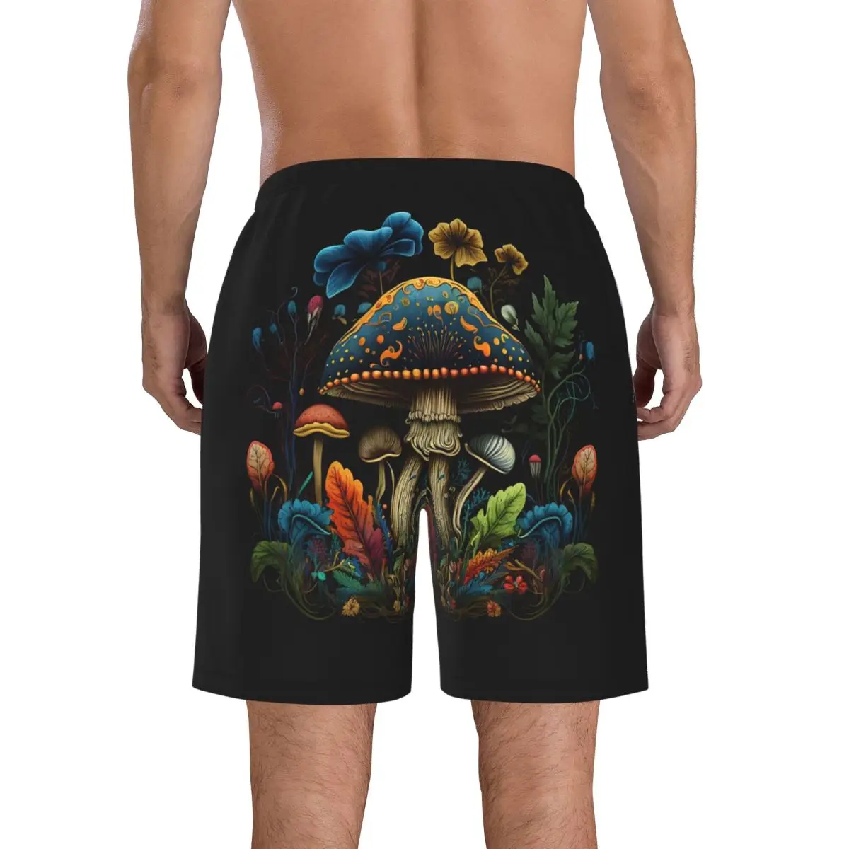 Shroom Dark Trippy Mushroom Trunks Beach Board Shorts Casual Quick Dry Swim Summer Men Pants