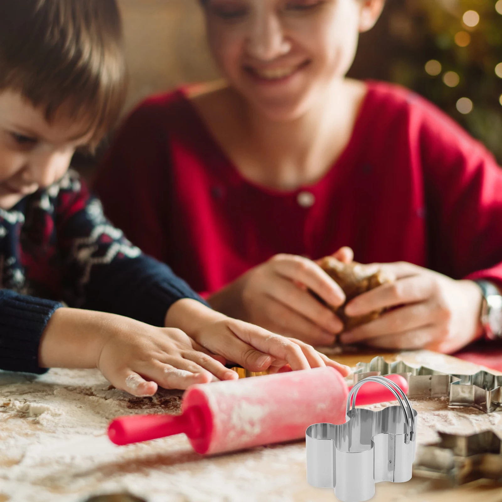 

5Pcs Mousse Ring Molds Adorable Cookie Cutters Portable Biscuit Cutters for Sugar Cookies Fondant Candy Making Baking