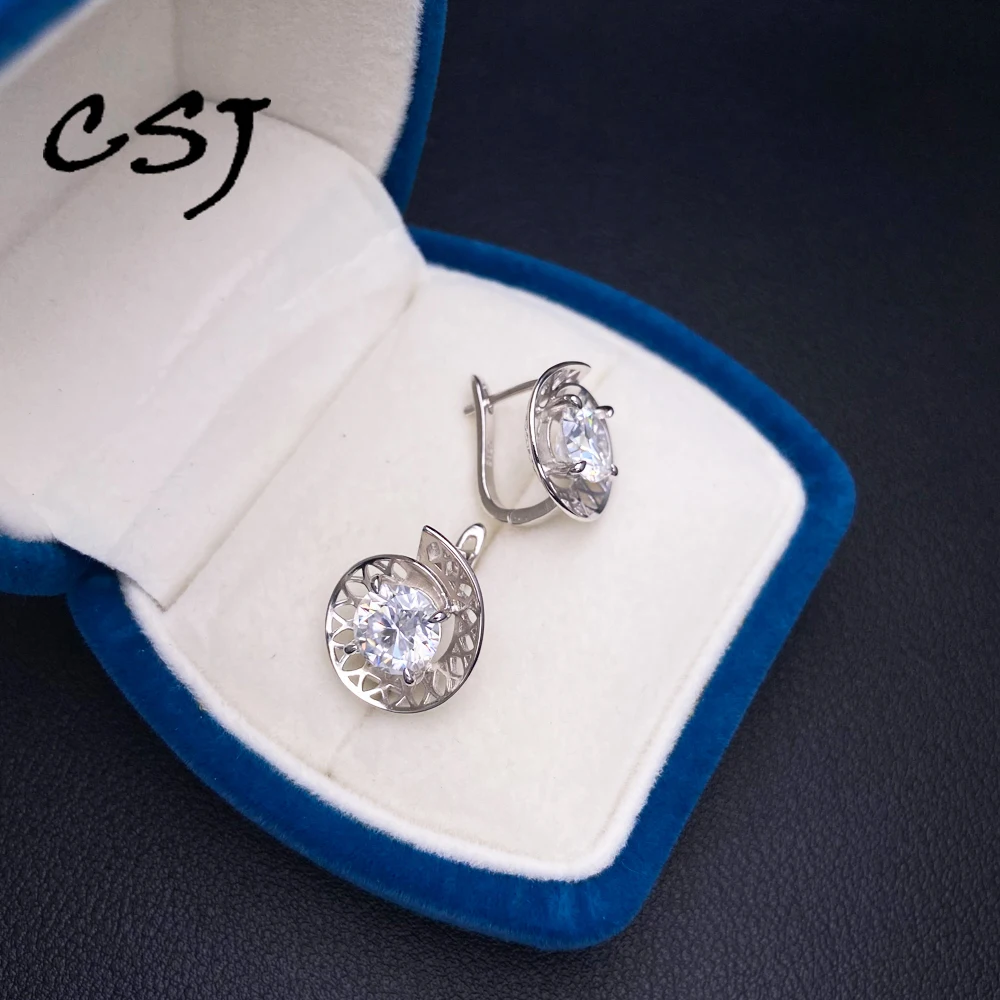 

Элегантные серьги с муассанитом 4CT D VVS, серебро 925 пробы, сверкающий драгоценный камень 8 мм для женщин, помолвка, свадьба, день рождения, ювелирные изделия, подарок