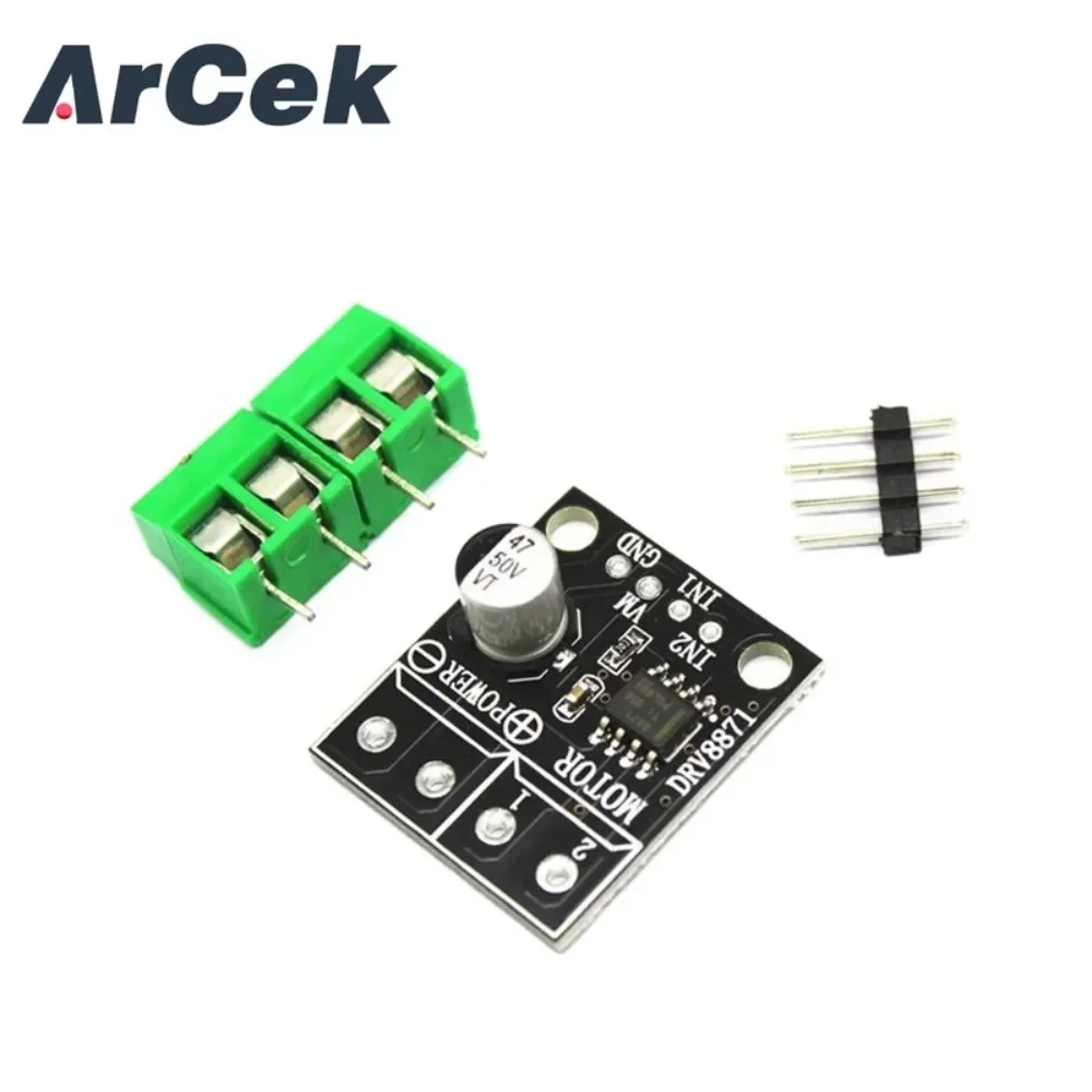 1pcs DRV8871 H-Bridge Brushed DC Motor Driver Breakout Board for Arduino PWM Control 3.6A Max Internal Current Sense 6.5V To 45V