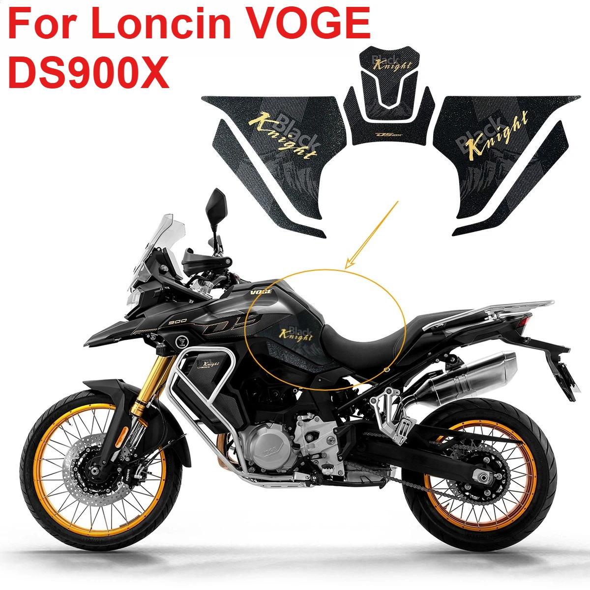 For Voge 900 DSX VOGE DS900X Stickers Fuel Tank Frosted Decal Loncin Voge 900dsx Fuel Tank Cap Motorcycle Accessories