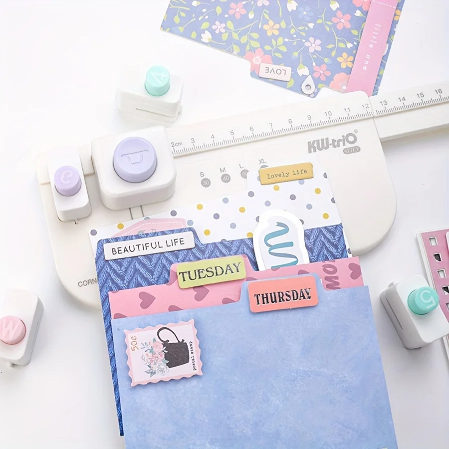 1pc DIY Multifunctional divider page- Index rounded corner cutting, no need for punching, clipboard organization for office work