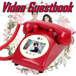 Vioce and Video Guestbook Wedding Guest Sign-in Blessing Video Recorder Party Gathering Audio Video Message Phone MP4 Memoirs