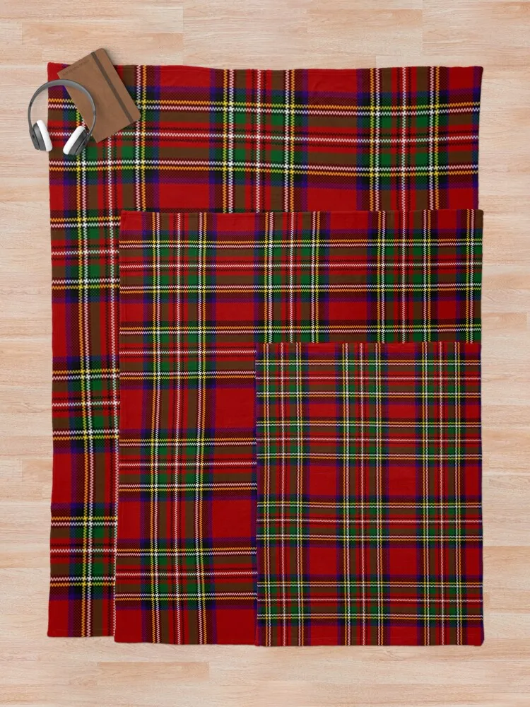 Red Tartan, Stewart Clan Throw Blanket Comforter Blanket Winter bed blankets Fluffy Blankets Large Heavy Blanket