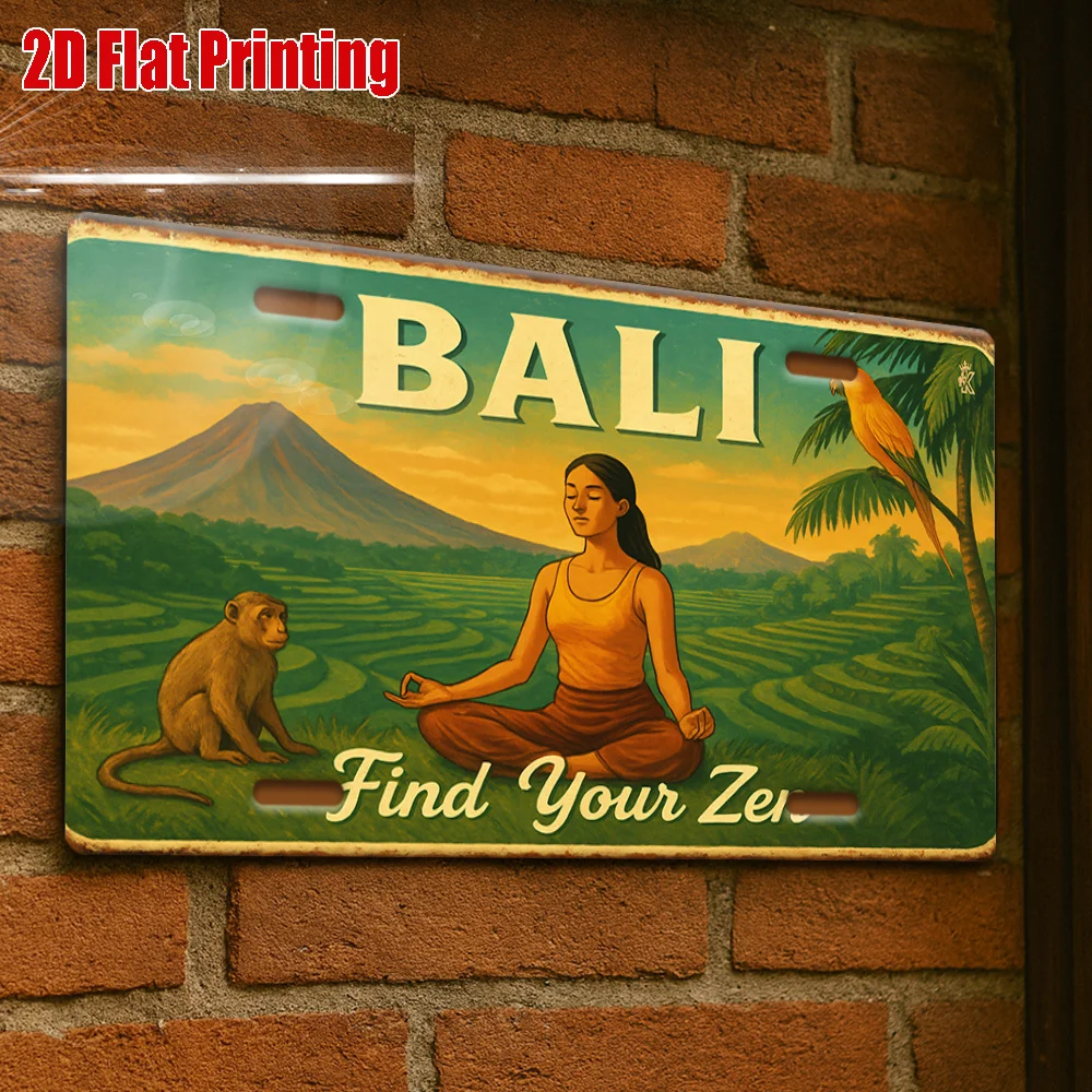 Home Office Bali - BALI Find Your Zen License Plate