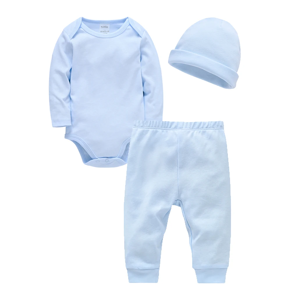 2/3 Teile/satz Baby Kleidung Set 100% Baumwolle Plain Baby Strampler + Hose Neugeborenen Body Hosen Blank Legging Kinder kleidung Für 0-12M – Detail 18