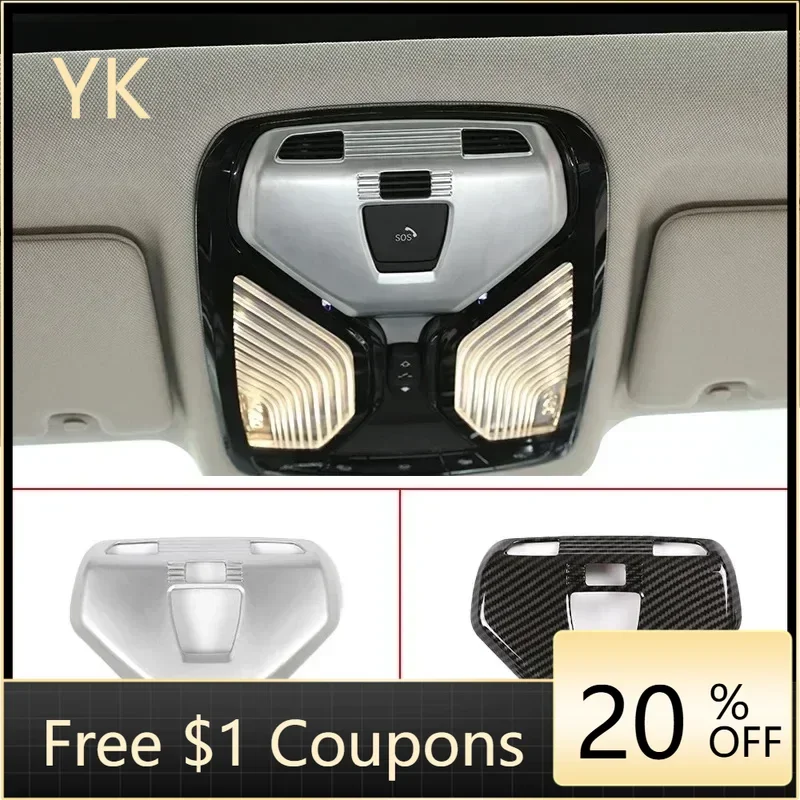 

For BMW 5 7 Series X4 G30 G02 G11 G12 2016-2023 ABS Carbon Fiber Car Roof Reading Lamp Frame Cover Trim Interior Car Accessories