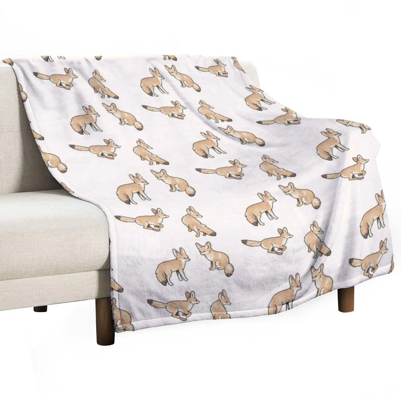 

Fennec fox pack Throw Blanket Beautifuls Furrys Blankets