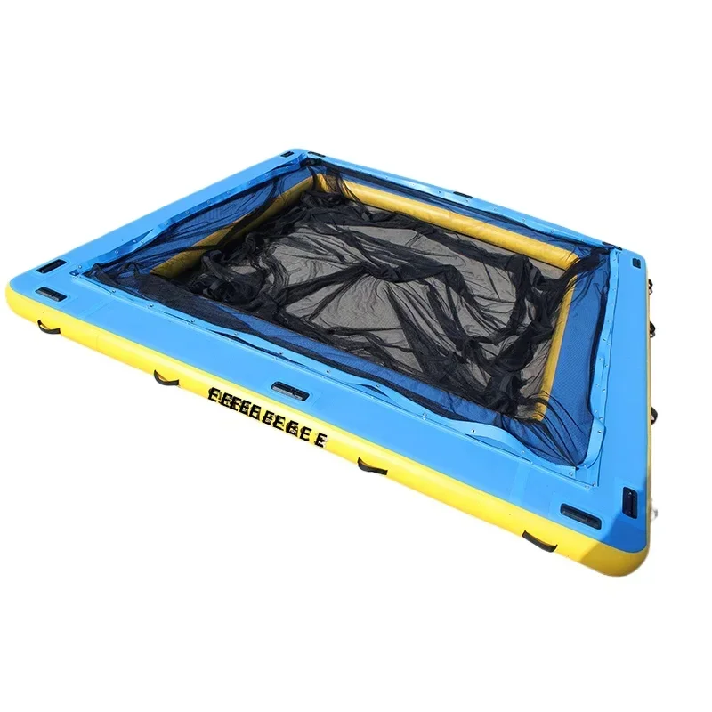 

z Customized Inflatable Water Rescue Dock Water Leisure Platform With Mesh