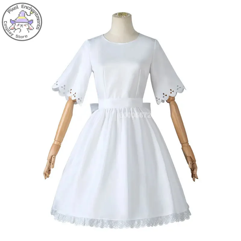 Spy X Family – Costume de Cosplay Anya Forger pour adultes et enfants, ensemble de jeu de rôle de fête d'halloween, robe blanche, perruque de coiffure, usage quotidien