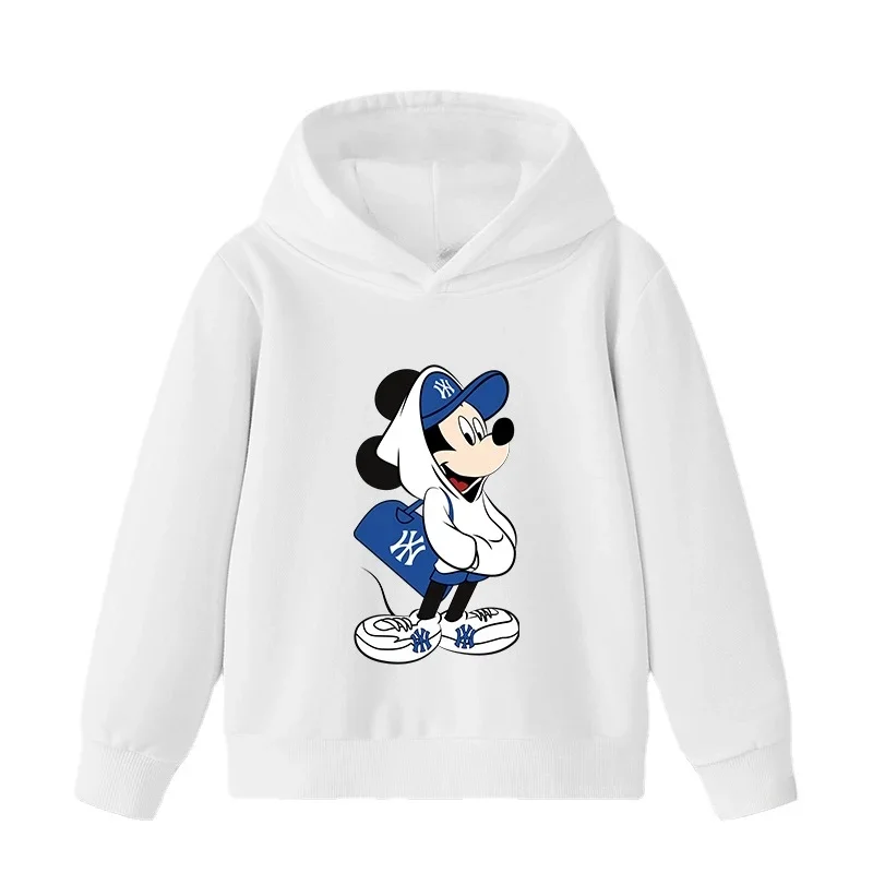 Mickey Mouse Hoodie Sweatshirt Disney Boys Spring and Autumn Hooded Loose Casual Girls Top