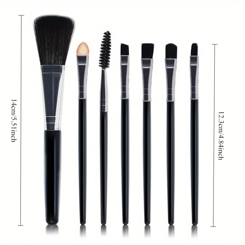 7Pcs Makeup Brushes Tool Set Cosmetic Powder Eye Shadow Foundation Blush Blending Beauty Make Up Brush