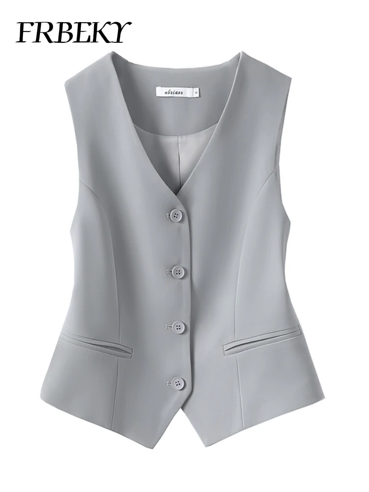 Vests for Women Summer New Suit Small Undershirt Casual Solid Color Outwear Top Korean Fashion Short Section Sleeveless Vest