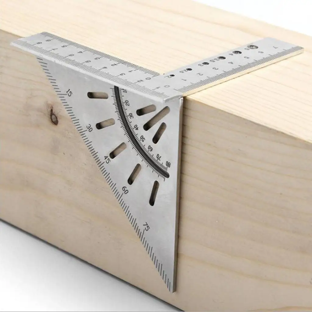 Square Angle Ruler Woodworking 45/90 Degree Angle T Ruler Multifunctional Saddle Layout Square