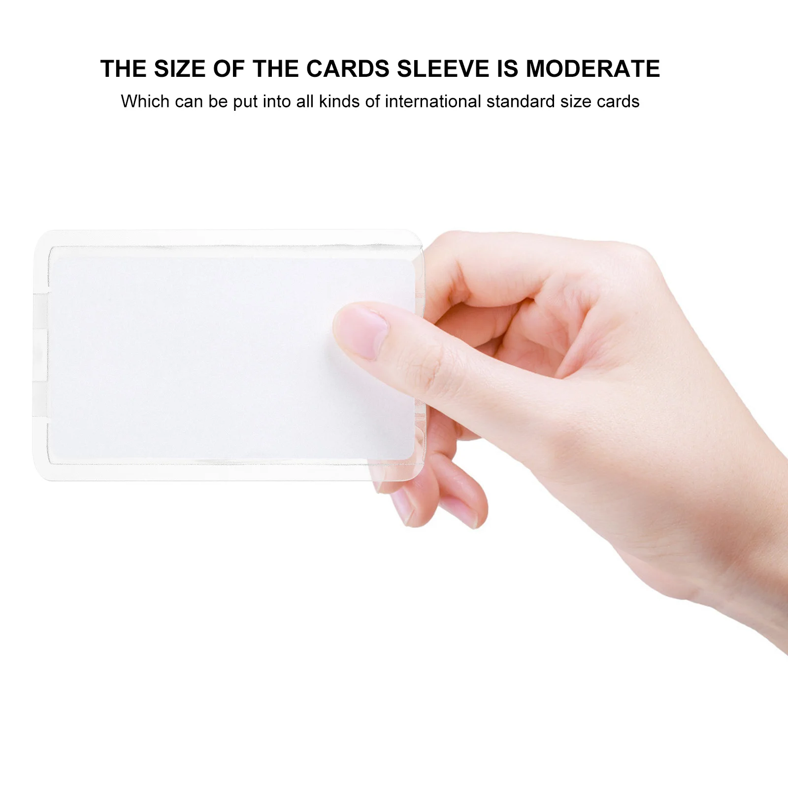 

10Pcs Id Card Holder Plastic Sleeve Business Card Pass Protector Waterproof Credit Badge Cover for Employee Use