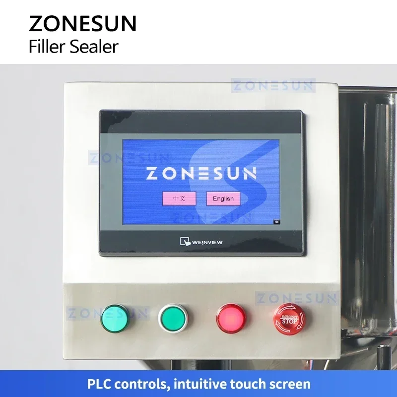 ZONESUN プラスチックチューブフィラーシーラーモノブロック充填および超音波シール機シーラー化粧品チューブ包装 ZS-FS008U