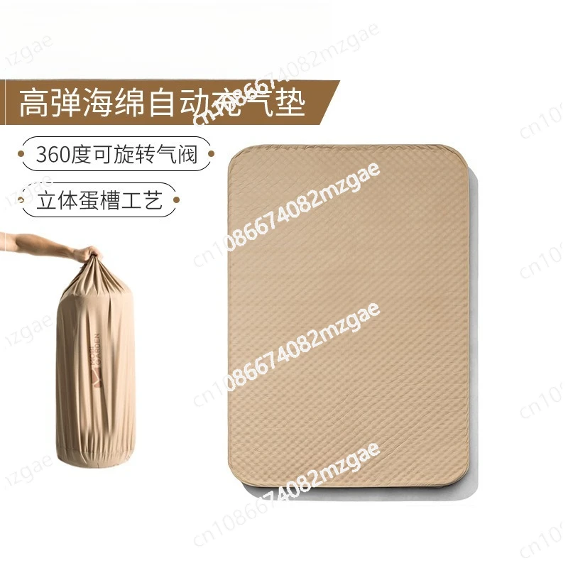 

9cm Self-Inflating Camping Mattress, Thick Single/Double Air Bed with Waterproof Pad for Outdoor Tent