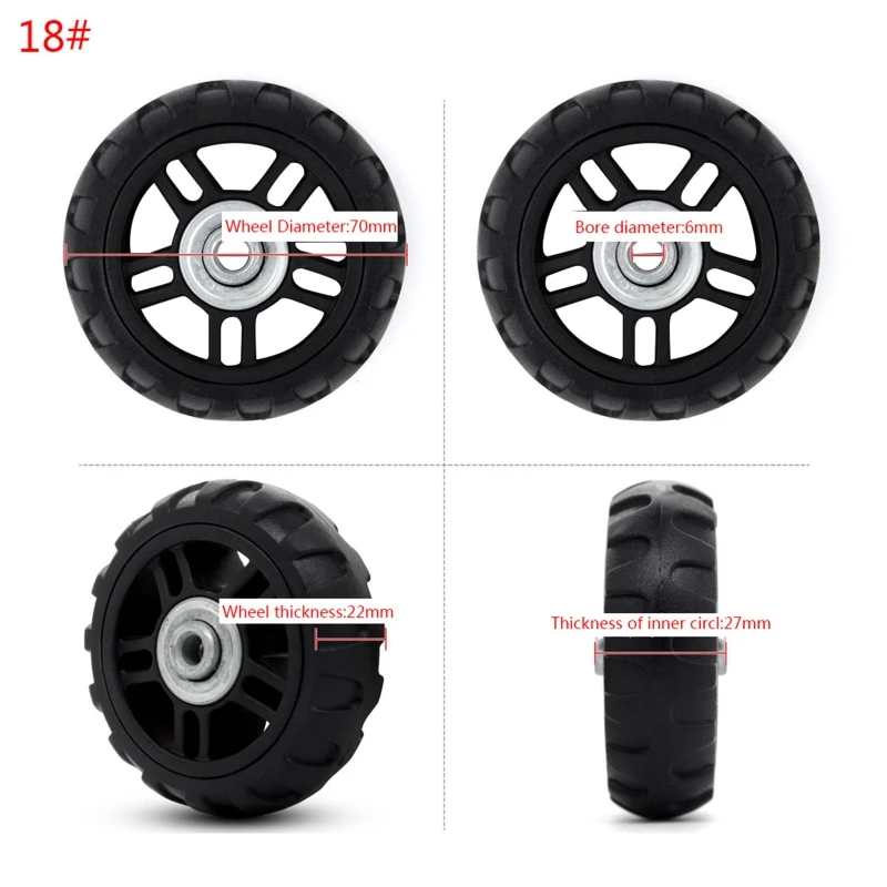 1PC Plastic Swivel Wheels Rotation Suitcase Replacement Casters Luggage Case Parts Accessories