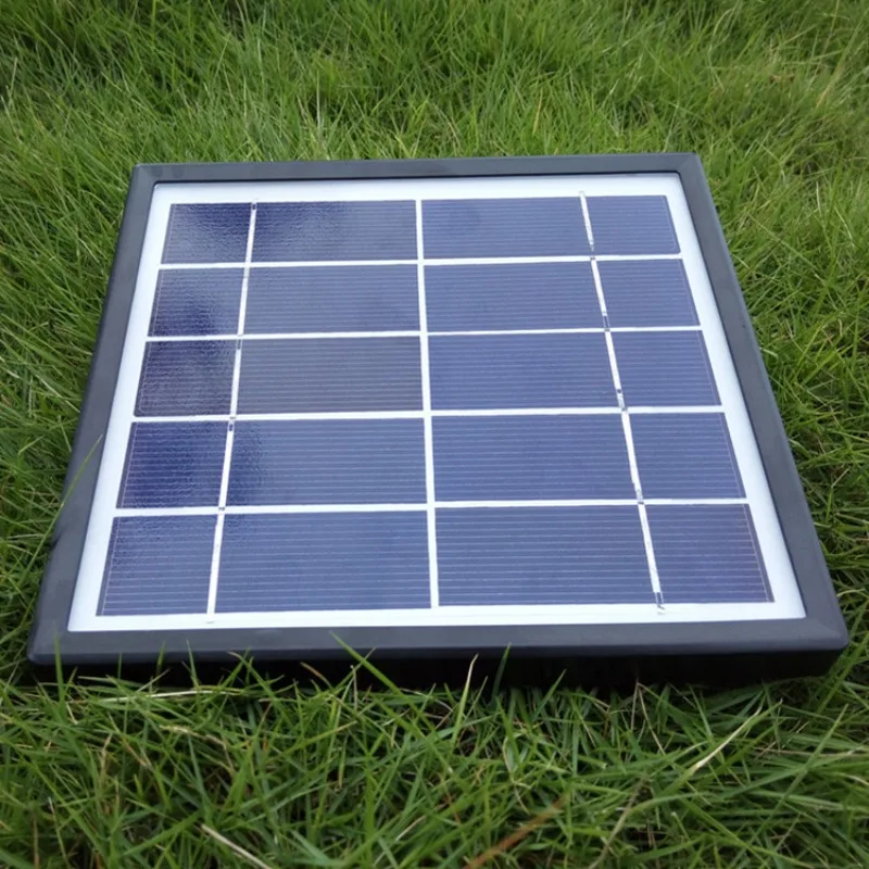 Plastic frame polycrystalline 3W solar panel glass laminate home user outdoor solar lithium battery charging panel