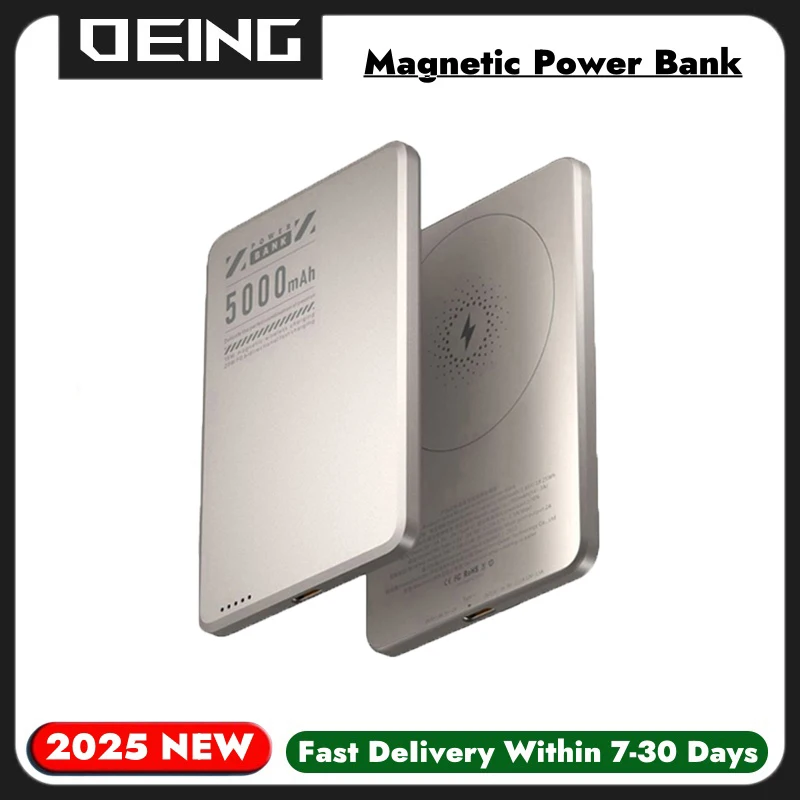 

For Apple iPhone Xiaomi Huawei Samsung 10000mAh Qi2 Wireless Magnetic Power Bank PD20W Fast Charger External Backup Battery Pack