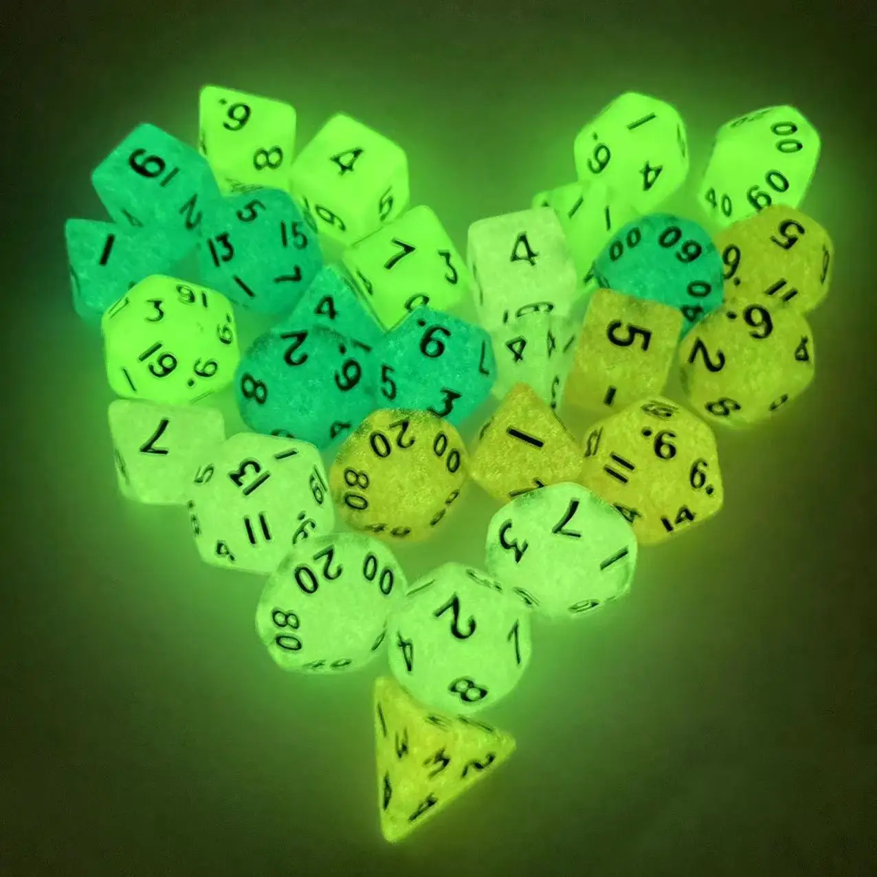 

Mini DND Dice Set Dungeons and Dragons Dice Glow-in-the-dark Dices for DND, MTG, RPG, Tenzi, Farkle, Yahtzee, Bunco, Teaching