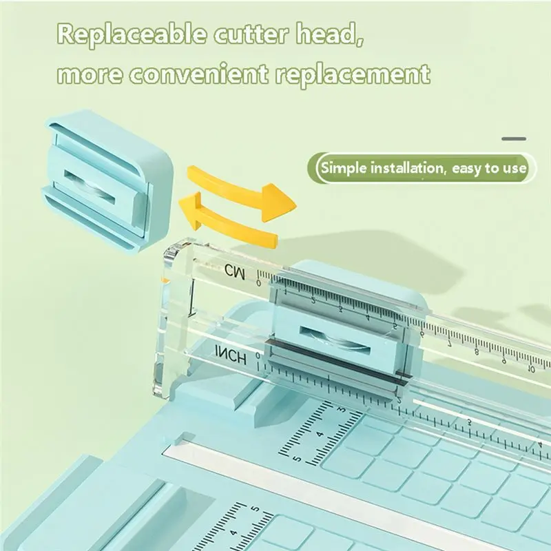 A86P-4 في 1 قاطعة ورق ثنائية الاتجاه، قاطعة ورق مكتبية يدوية، إرسال 4 رؤوس قاطعة، تصميم للمدارس والمكاتب والمنازل