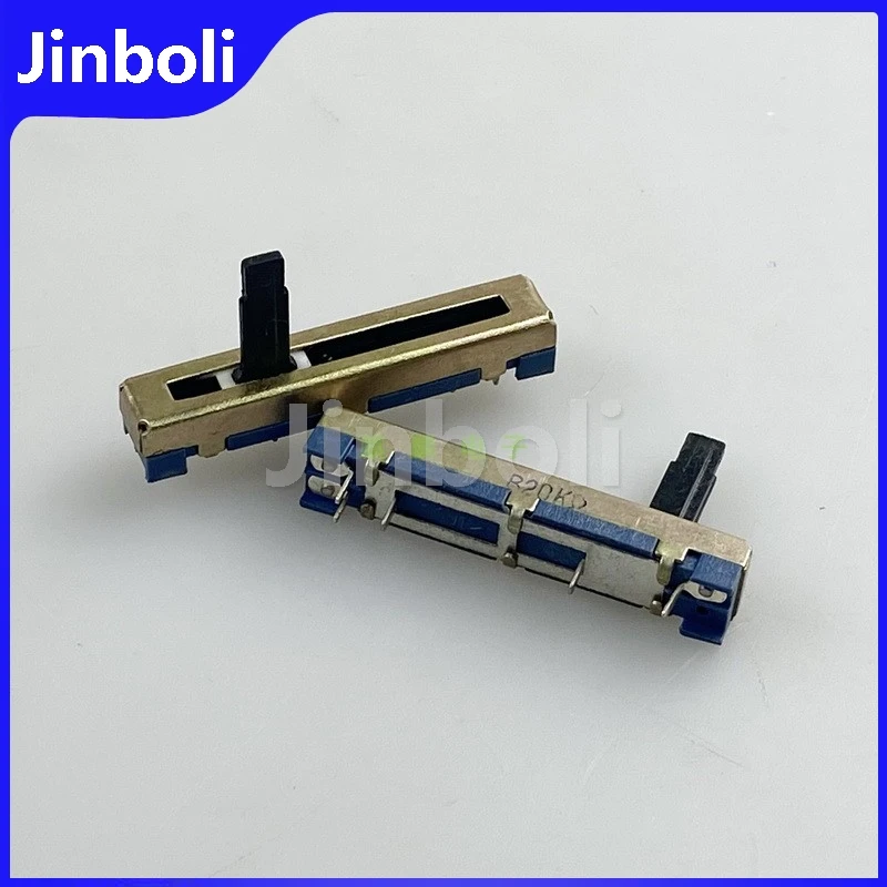 2PCS 46mm Single Straight Sliding Potentiometer B20K Sliding Stroke 30mm Mixer Fader Volume Light Adjustment