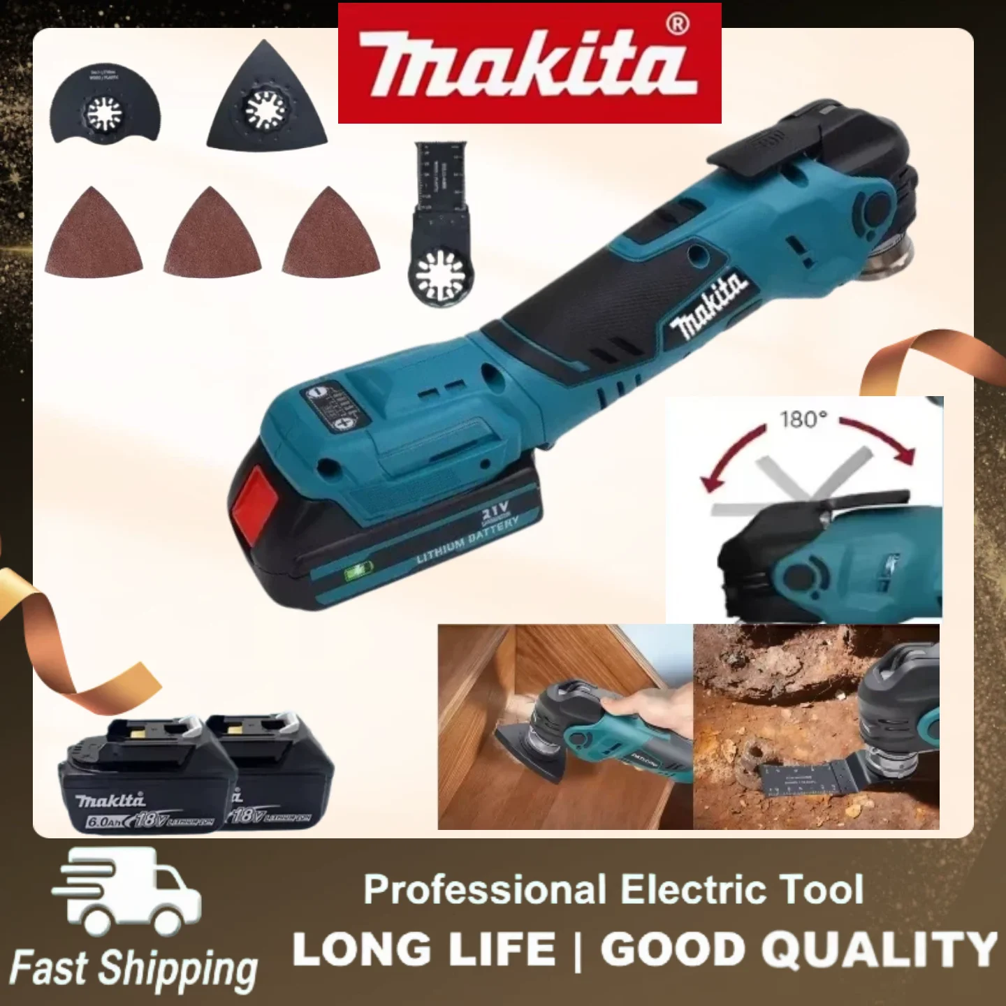 

Makita Cordless Hammer Drill Auto Hammer Palm Nailer, Professional Woodworking Electric Power Tool For Construction