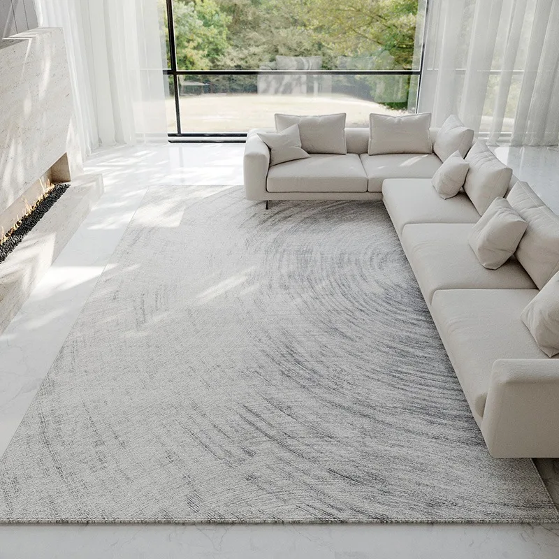 Abstract Light Gray Carpet Modern Luxury Home Decoration Rugs Large Area Living Room Carpets Comfortable  Bedroom Rug