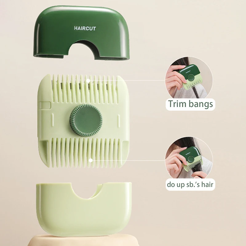 2 In 1 HairCut Hairdressing Comb Trim Bangs Broken Hair Bangs Trimmer Manual Portable Children's Hair Clipper