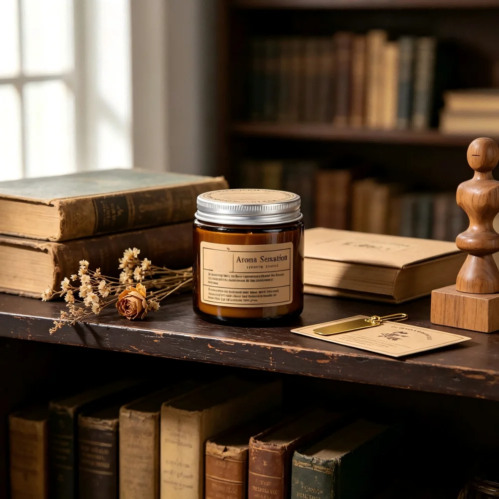 Scented Candle in Glass Jar – Natural Soy Wax with Gentle Aroma, Cozy Ambiance for Home & Thoughtful Gift