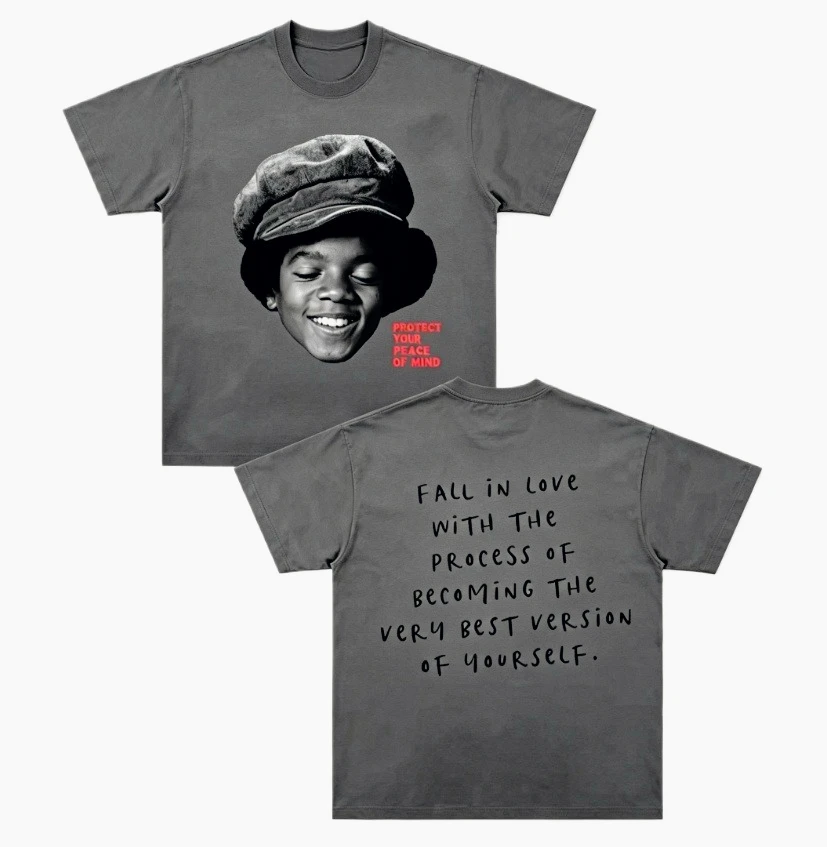 Michael Jackson Childhood Photo American Heavy Loose Tee Men Women Adults Children Boy Gril Kids Parent Child Cotton Tshirt 2026
