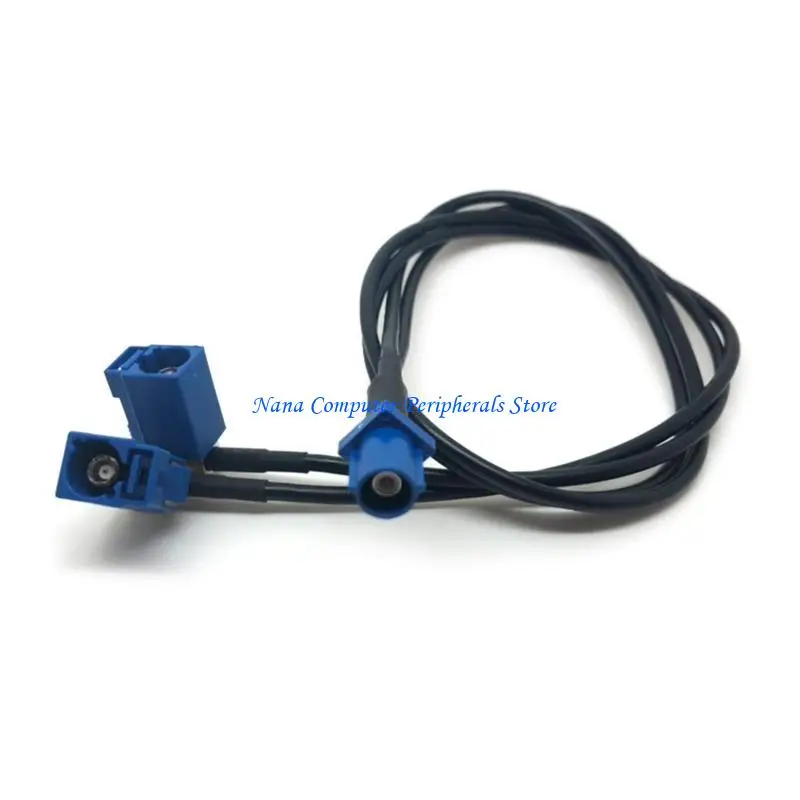 F68C Fakra Splitter, Fakra Cable Male to Female RG174 Coaxial Cable Y Splitter for Car Stereo GPS Antenna Extension Cable