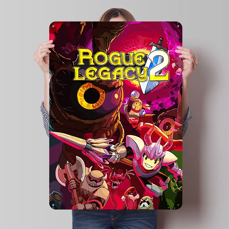 Rogue Legacy 2 Game Cover Art Metal Poster Customized Wall Art Retro Vintage Tinplate Signs for Fans Living Room Decorations