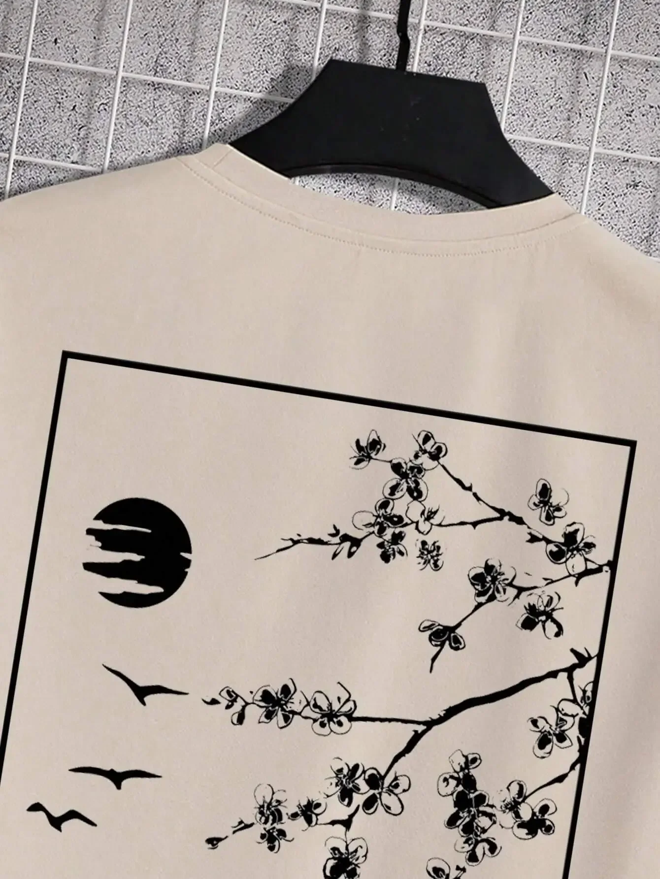 Tokyo Sakura Mount Fuji Business Card T-shirt Women\'s Fashion T-shirt Clothing Summer Casual Top Hip Hop Loose Versatile T-shirt