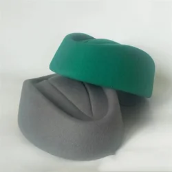 Beret Hats Arab Emirates Saudi Stewardess Caps For Women Wool Red Black Green Spring Hijab Elegant Occupation Music Band Hat