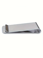 New Minimalist Solid Color Stainless Steel Men's Mini Wallet  Metal Ultra-thin Cash Clip    Compact Portable Wallet Clip Unisex
