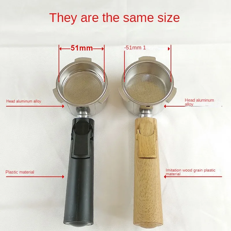 51mm Bottomless coffee filter coffee machine accessories basket holder handle hollow handle suitable for homix Saachi Qster