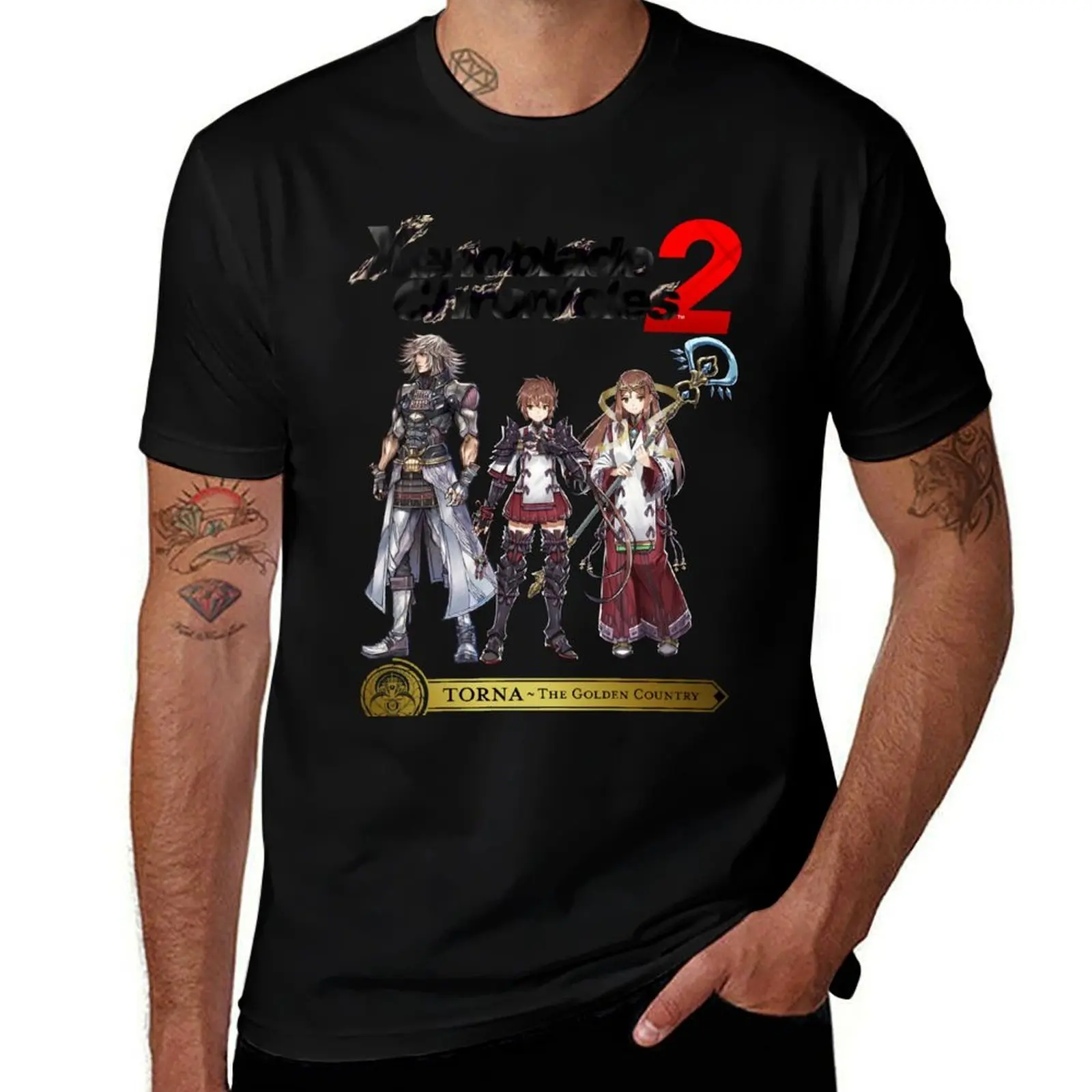 Team Lora - Xenoblade Chronicles 2 Torna The Golden Country T-Shirt Regular Fit Plain Tee Shirt T-Shirt