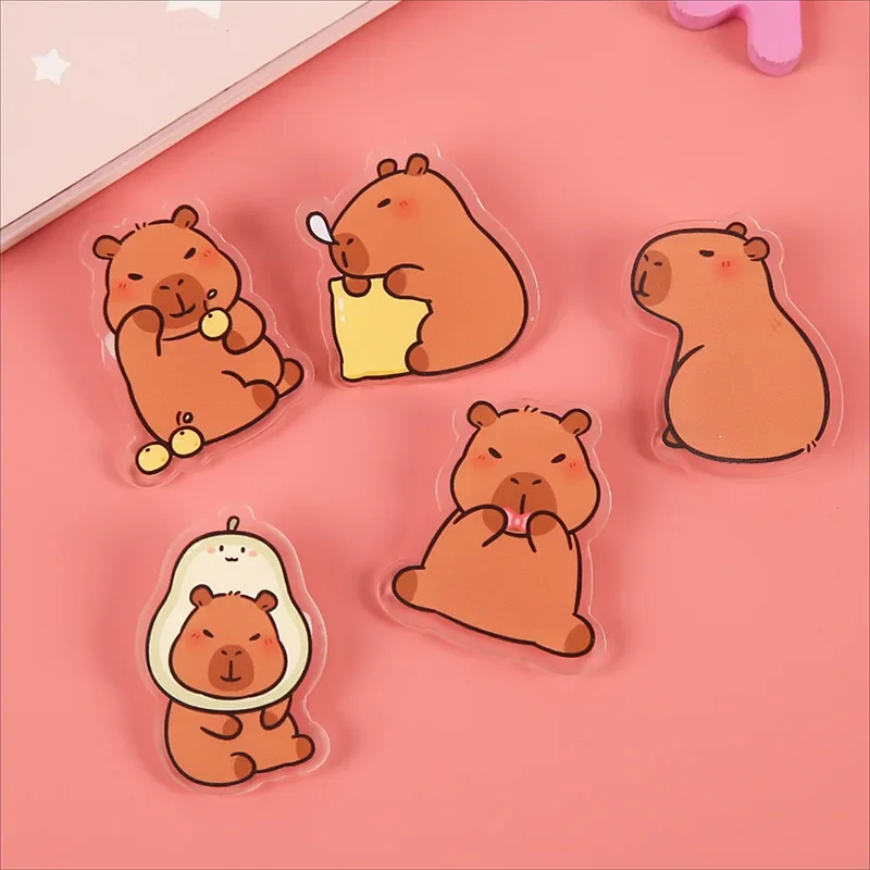 1 Set Acrylic Capybara Pin Capybara Brooch Animal Badge Capibaras Pins Cute Kapibara Lapel Creative Funny Backpack Decor