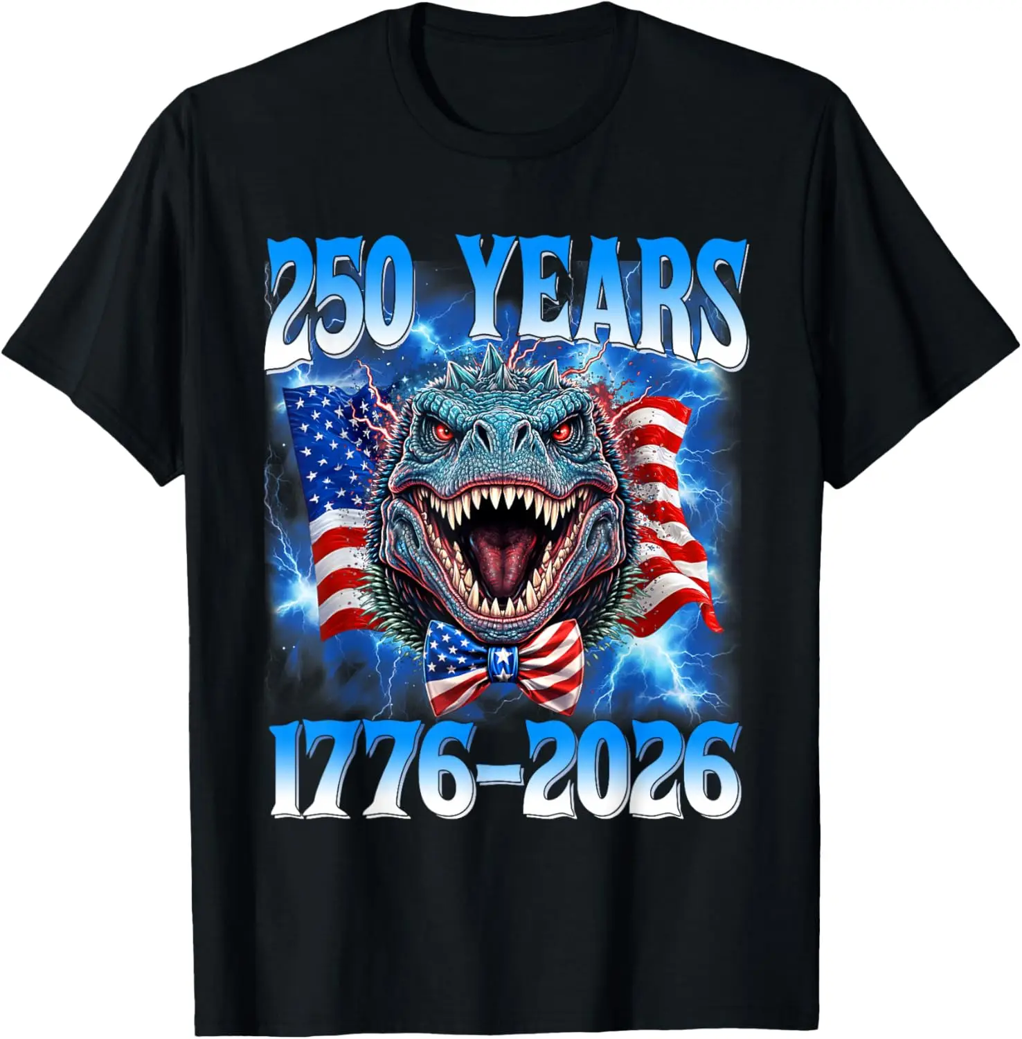 

Футболка к 250-летию США 2026: Американский динозавр, 4 июля
