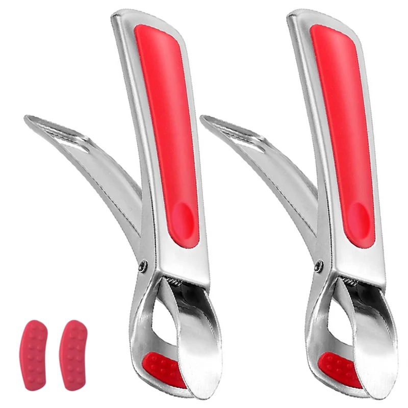 Pinça de placa aa96 compatível com acessórios de panela fritadeira de ar panelas pinça placa quente tigela retriever para forno vermelho