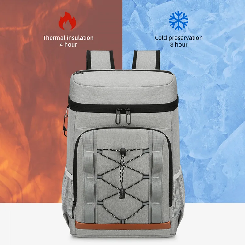 Insulated Cooler Backpack Aluminum Foil Thermal Backpack Picnic Camping Outdoor sports Cooler Bilayer Rucksack for Male Female